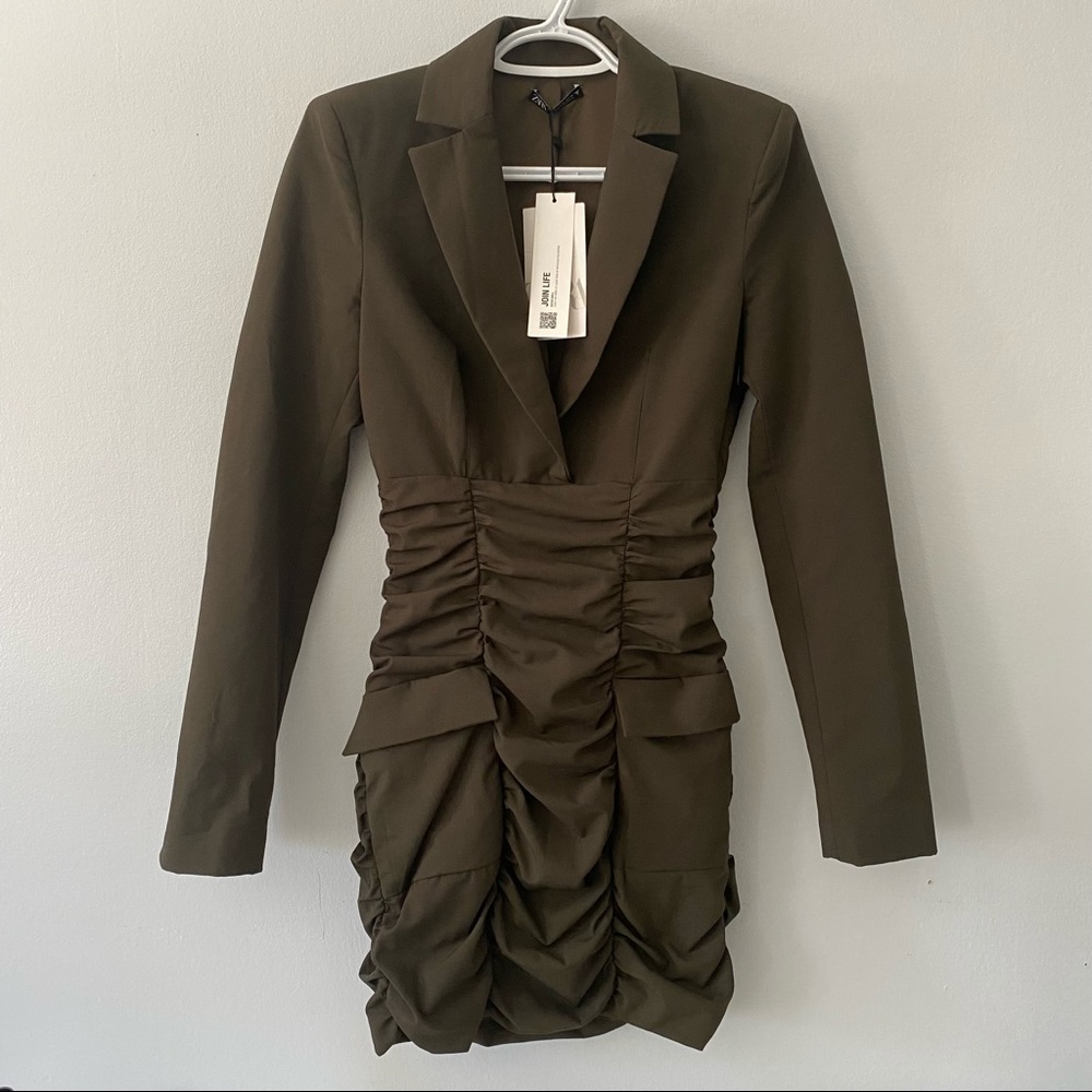 ZARA shirt ruched dress- BNWT